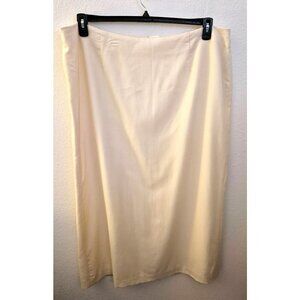 Talbots Winter White 99% Wool Straight Cut Fully Lined Maxi Skirt Size 22W EUC